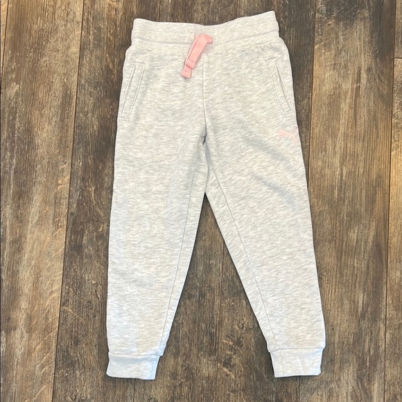 Puma Light Heather Gray Jogger Sweatpants - Picture 1 of 7